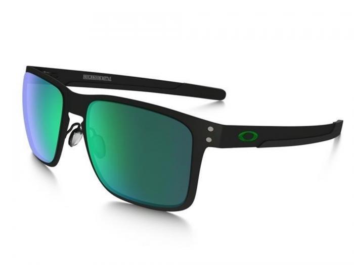 Oakley Holbrook Metal OO4123 Sunglasses In Matte Black With Jade