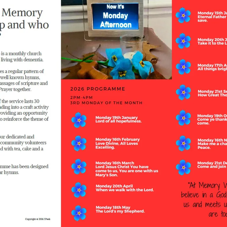 Wesley Memory Worship 2026 Programme