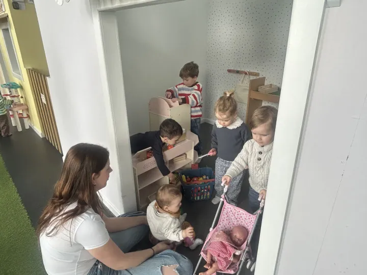 Children Playing Together Indoors