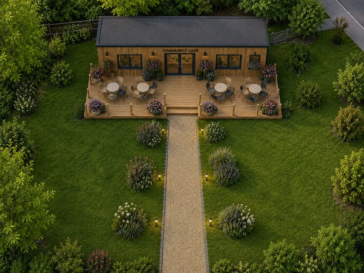 Community cafe from above