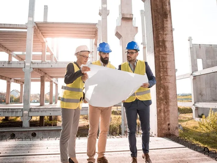 Architect, plan, construction, protective helmet