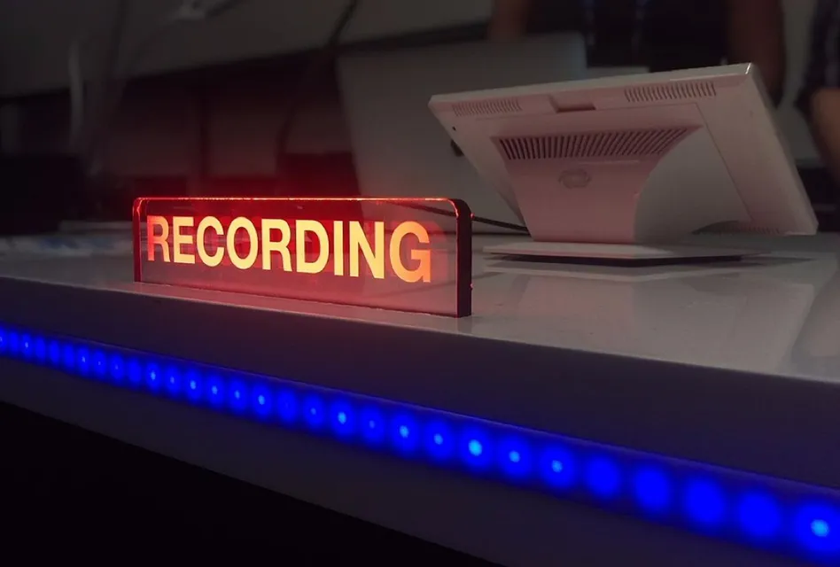 Illuminated, desktop, webinar, recording