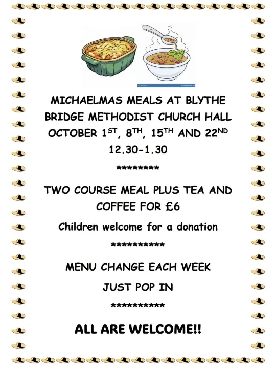 Michaelmas Meals At Blythe Bridge