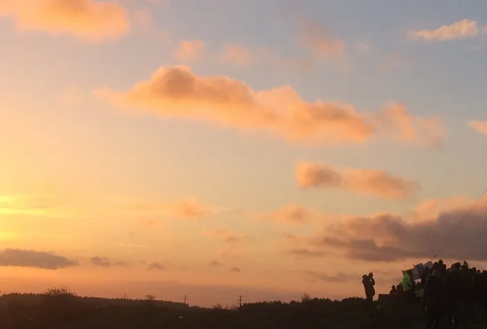 cross at sunrise