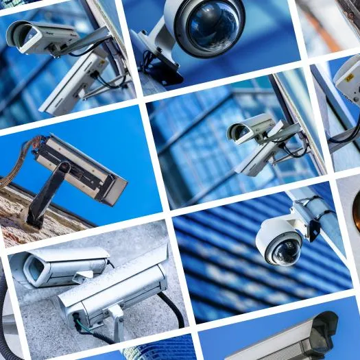 Security camera and urban video collage