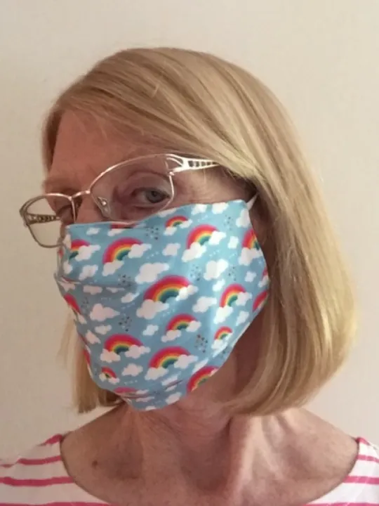stef with mask