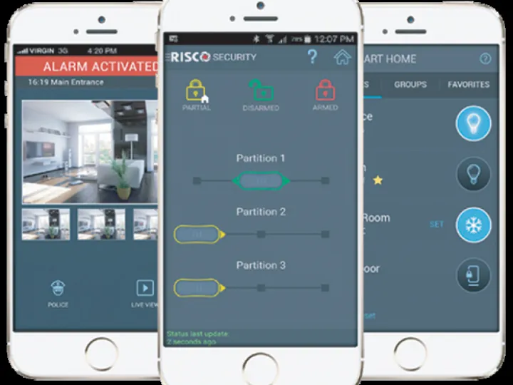 RISCO smart security app