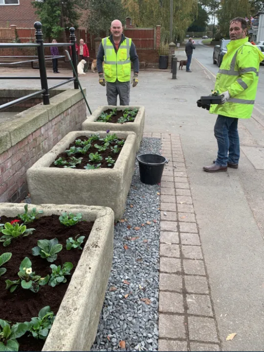 New flower troughs