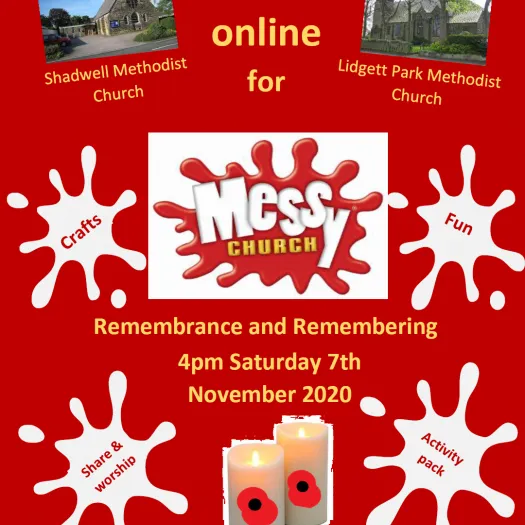 messy church remembrance poster