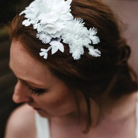 Lace flower tiara P