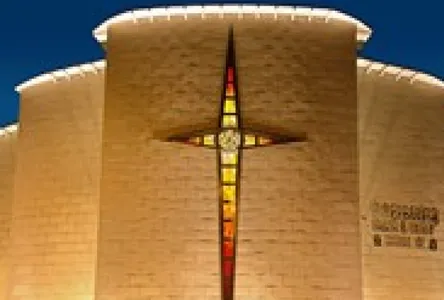 Image  Front of Church   nightime for home page rolling images