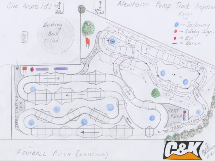 Newhaven BMX Pump Track Initial Drawing