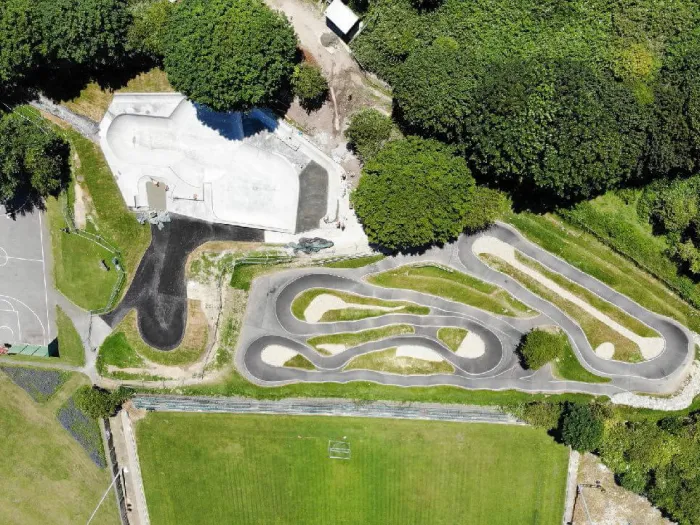 Newhaven skatepark birds eye view
