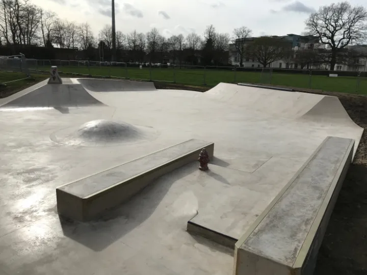 Loughborough skatepark ramps and rails