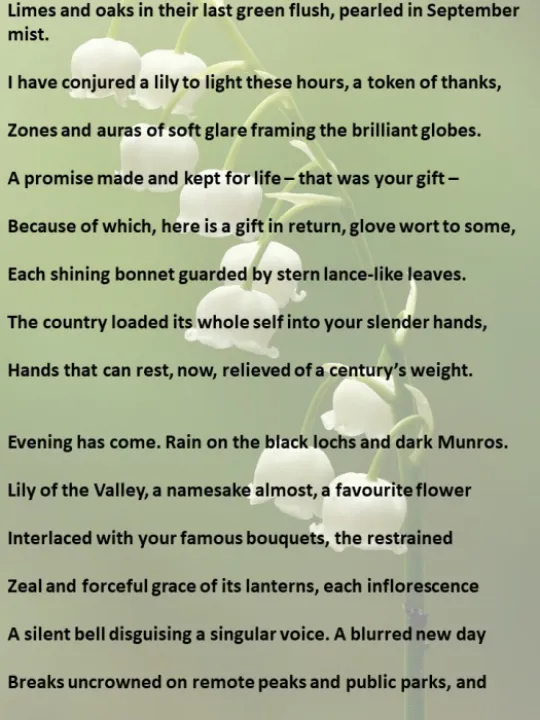 Floral Tribute by Simon Armitage