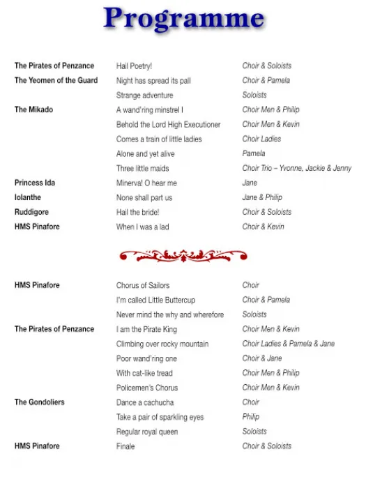 G&S Programme
