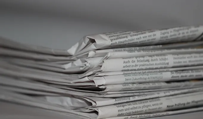 Folded Newspapers