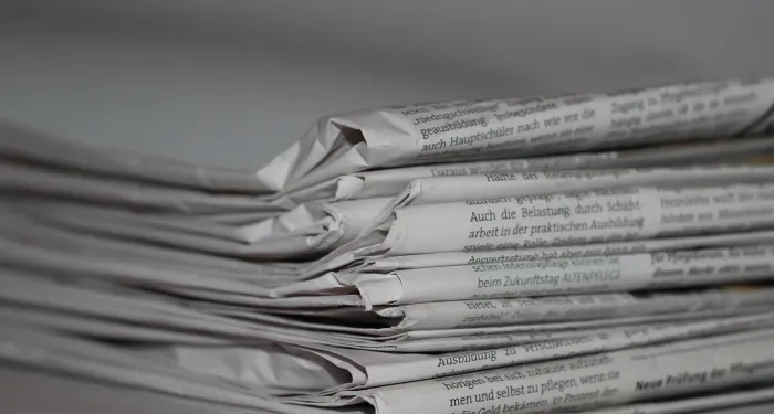 Folded Newspapers