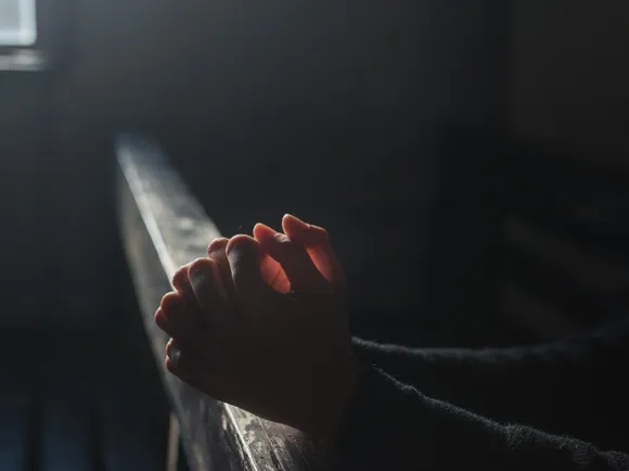 Prayer, hands, church