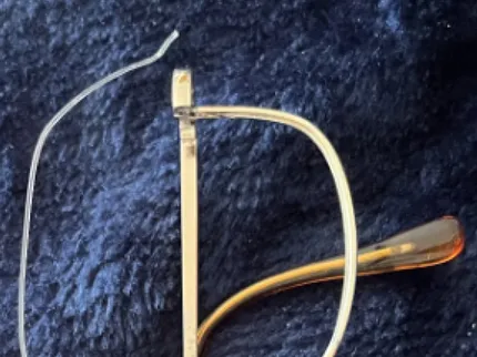 Broken metal eyewear frame