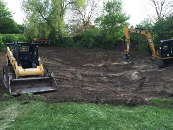 Clearing the site
