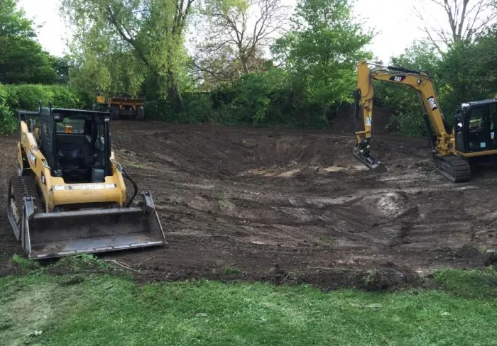Clearing the site