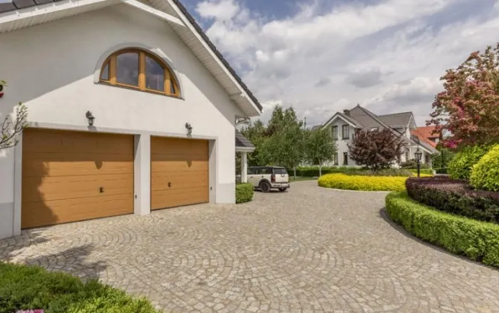 Driveway and garage
