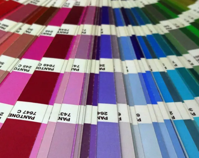 Pantone colour chart