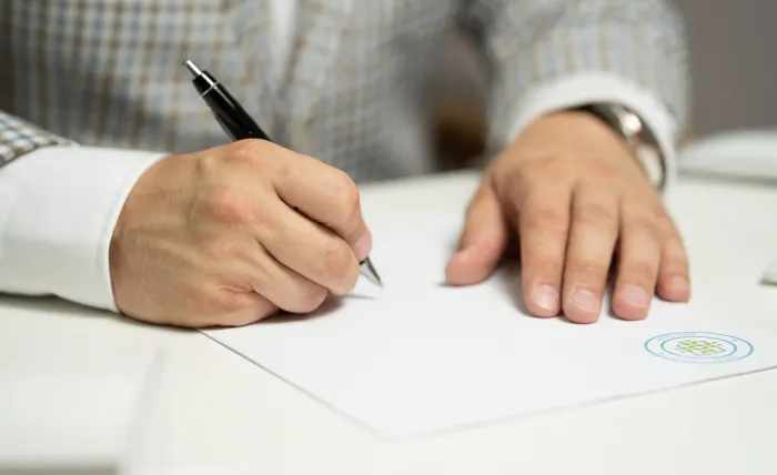 Man, sign, paper