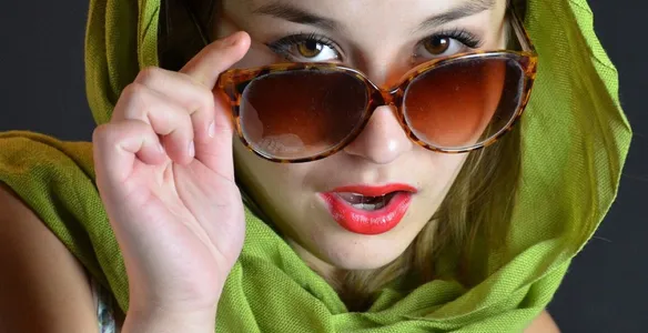 Sunglasses, cloth, face