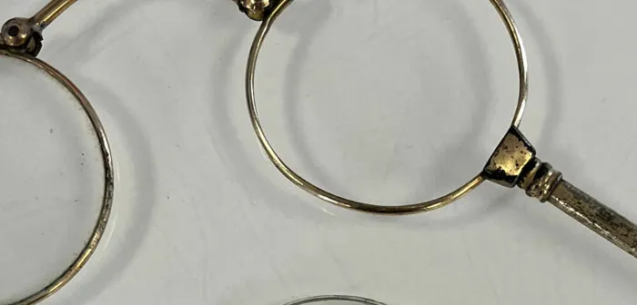 Broken vintage spectacles frame