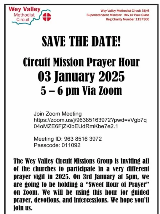 20250103 Mission Prayer Event- Save The Date