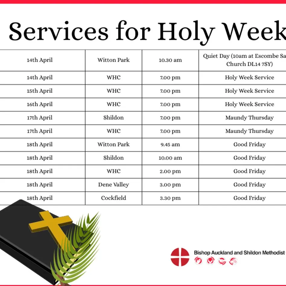 Holy Week services 2025