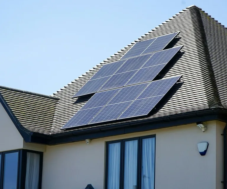 Solar panel roof