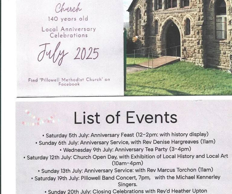 Pillowell 140 Anniversary Events