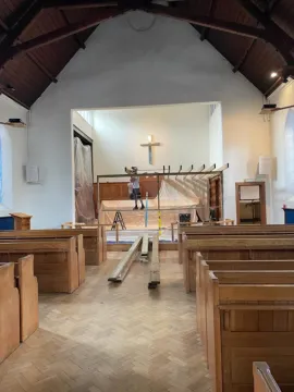 Scaffolding over Choir Stalls 1
