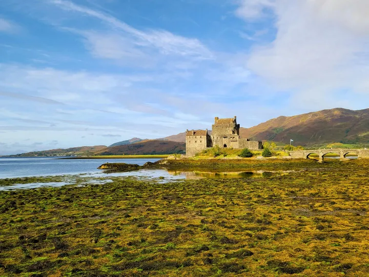 Eilean Donan Castle stands majestically by Loch Du
