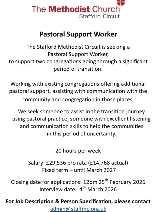 Pastoral Worker Advert