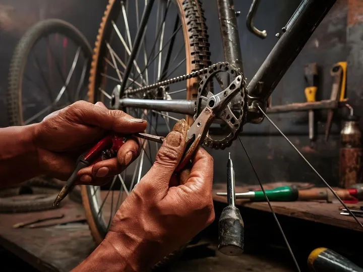 Adjusting bicycle chain