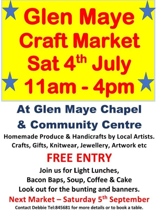 Glen Maye Chapel &ndash; Craft Market 4th July 2026