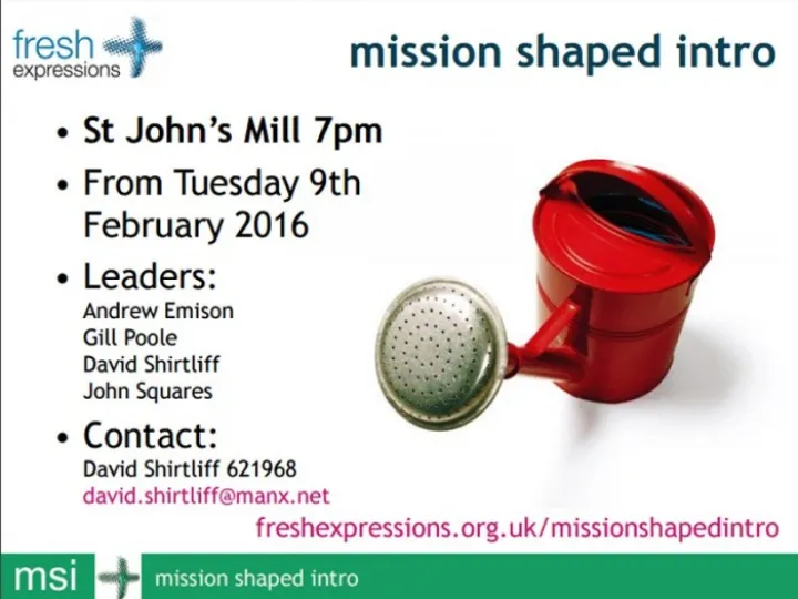 Mission shaped church