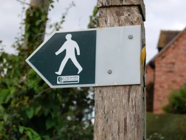 Sign footpath walking walker
