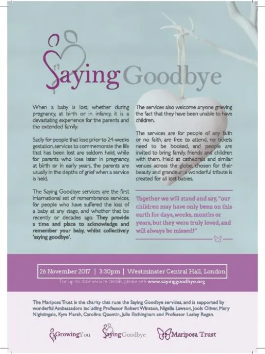 Saying Goodbye Service 2017 &ndash; London