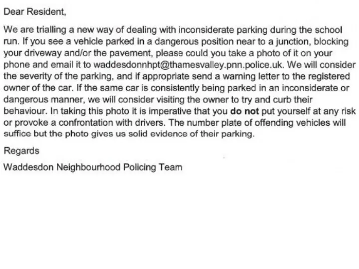 TVP Parking Message_26Jan18