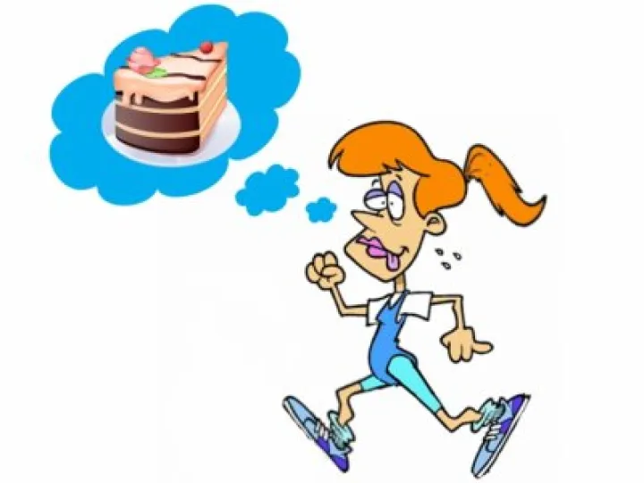 Running Woman_Thinking of Cake