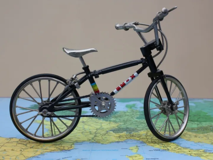 BMX bike with a map