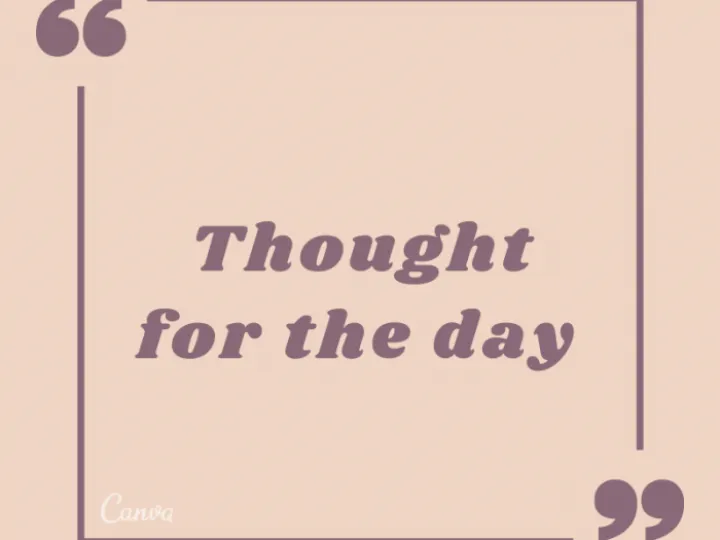 Thought for the day