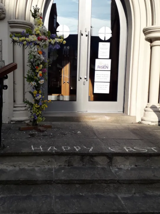 Easter Cross decorated