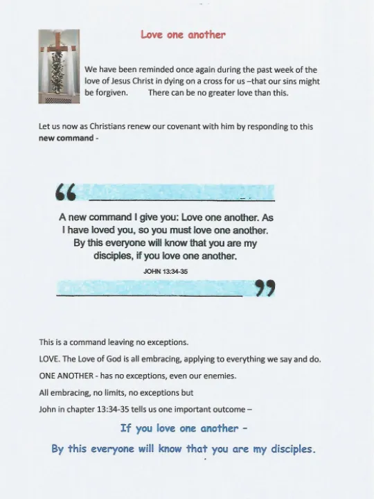 Love one another April 2020