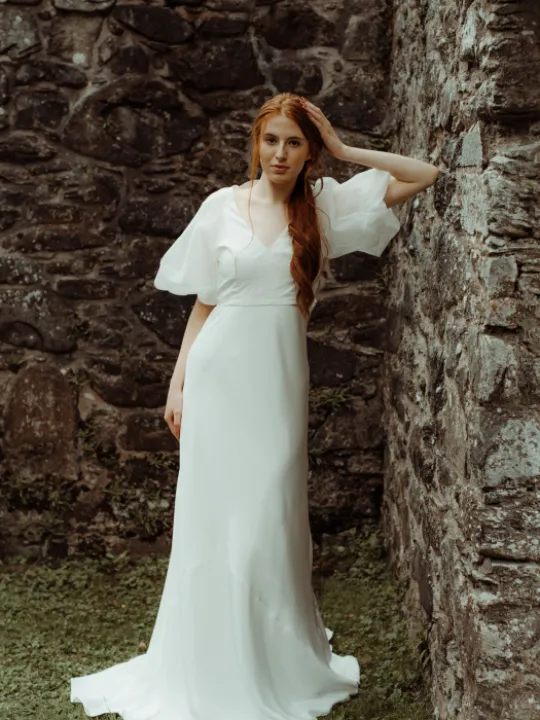 Cirrus organza puff sleeves blouse P